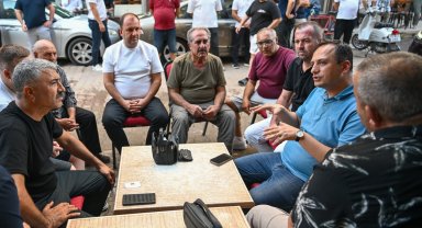 Başkan Eşki'den Çamdibi'nde esnaf turu