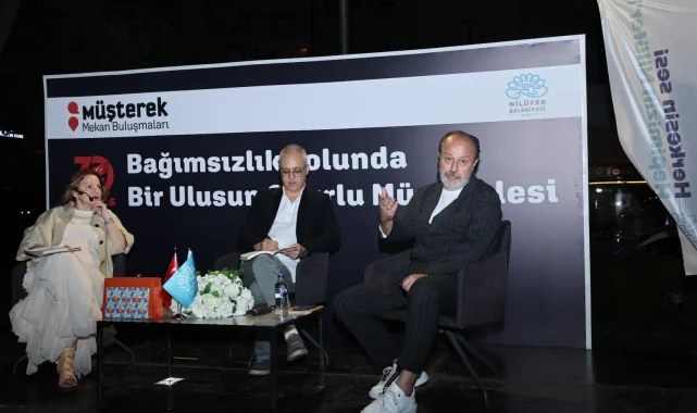 Bursa Nilüfer'de Müşterek Mekan'da bağımsızlık ve Cumhuriyet söyleşisi