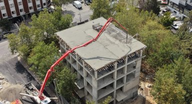 Çayırova'da yeni bilgi evi ve aile sağlığı merkezinin betonarmesi tamam