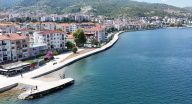 Değirmendere sahili dalga kırıcı setle güçlendirildi