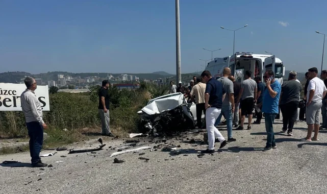 Düzce Kuzey Çevre Yolu'nda kaza: 1 yaralı