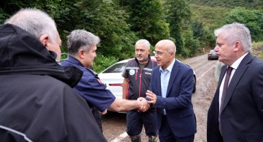 Giresun'da sel felaketinde seferber oldu
