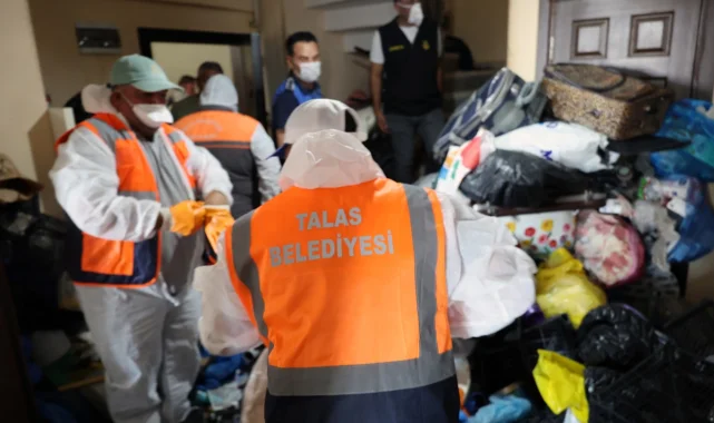 Kayseri Talas'ta çöp ev ihbarına hızlı müdahale