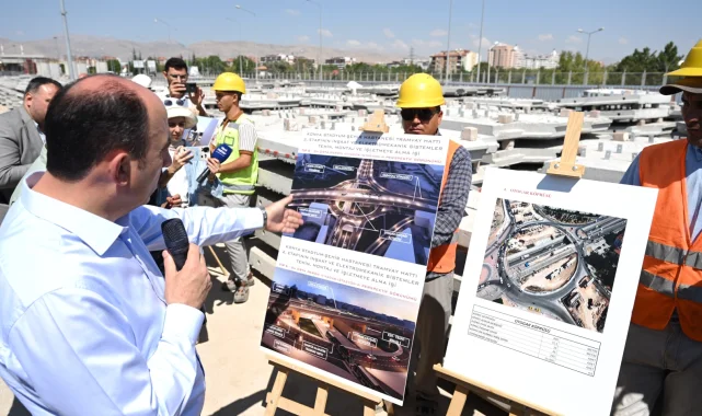Konya'da Başkan Altay raylı sistem projelerini inceledi
