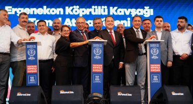 Manisa Turgutlu'da Ergenekon Köprülü Kavşağı'nın temeli atıldı