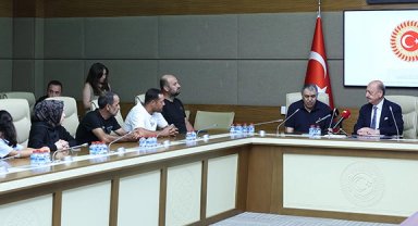 Milletvekili Bilgin TBMM'de maden işçilerinin ailelerini kabul etti