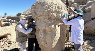 Nemrut Dağı'nda kapsamlı koruma... Heykeller nanoteknolojiyle güçlendiriliyor