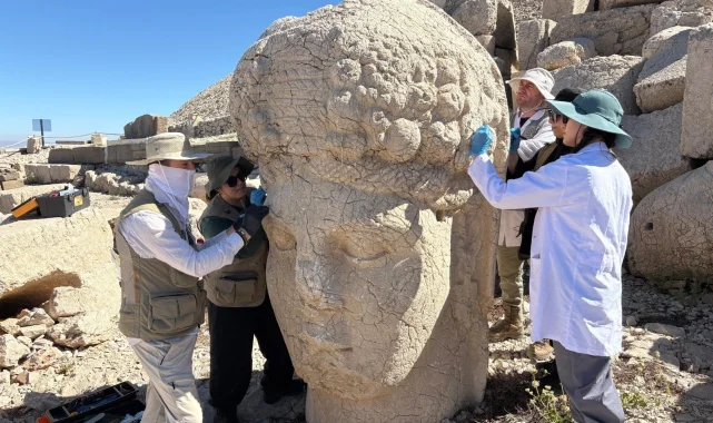 Nemrut Dağı'nda kapsamlı koruma... Heykeller nanoteknolojiyle güçlendiriliyor