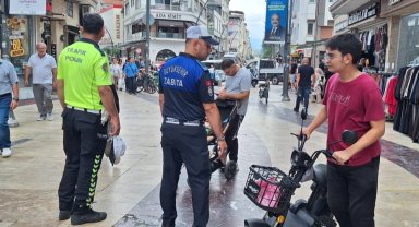 Ordu'da kapalı caddelerde sıkı denetim