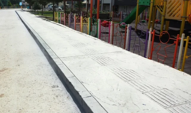 Ordu'da modern kaldırım çalışması