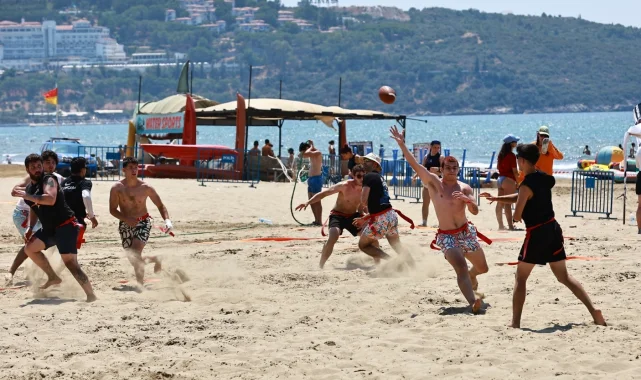 Pamucak Sahili'nde spor şöleni