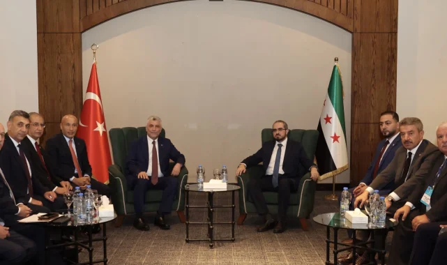 Ticaret Bakanı Bolat Şam'da... Yatırım Ajansı Başkanı Ramadan ile görüştü