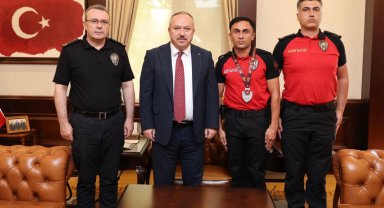 Türkiye ikincisi polis memurundan Genel Müdür Fidan'a ziyaret
