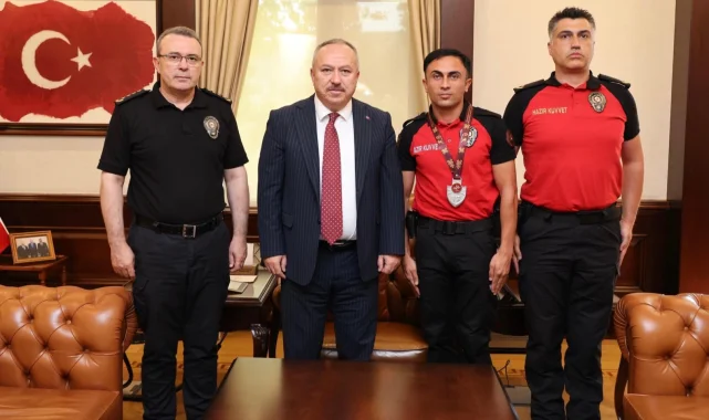 Türkiye ikincisi polis memurundan Genel Müdür Fidan'a ziyaret
