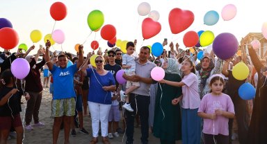 Umut balonları gökyüzüne Göktuğ için bırakıldı