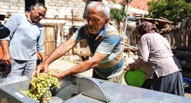 Antalya'da üzüm üreticilerine makine desteği