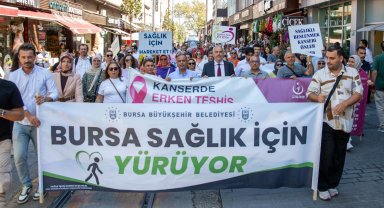 Bursa sağlık için yürüdü