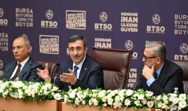 Cumhurbaşkanı Yardımcısı Cevdet Yılmaz BTSO'nun konuğu oldu