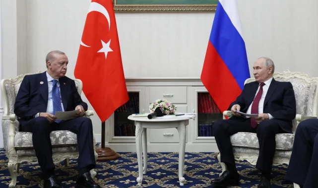 Erdoğan ve Putin Bişkek'te bir araya geldi