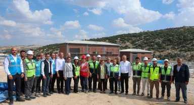 Gaziantep'te Kuzeyşehir Atık Su Arıtma Tesisi inşaat alanına inceleme