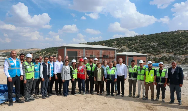 Gaziantep'te Kuzeyşehir Atık Su Arıtma Tesisi inşaat alanına inceleme