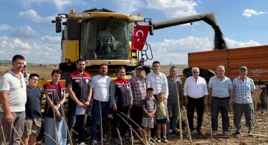 İpsala'da ayçiçeği hasadı heyecanı