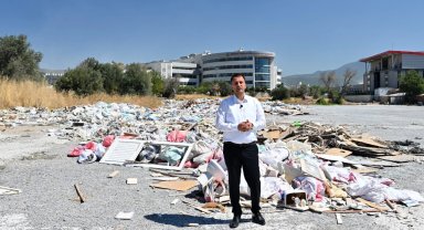 İzmir Bornova'da kaçak molozla topyekün mücadele