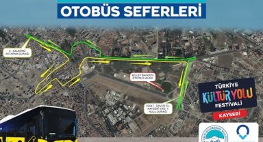 Kayseri'de Kültür Yolu Festivali'ne özel ulaşım hizmeti