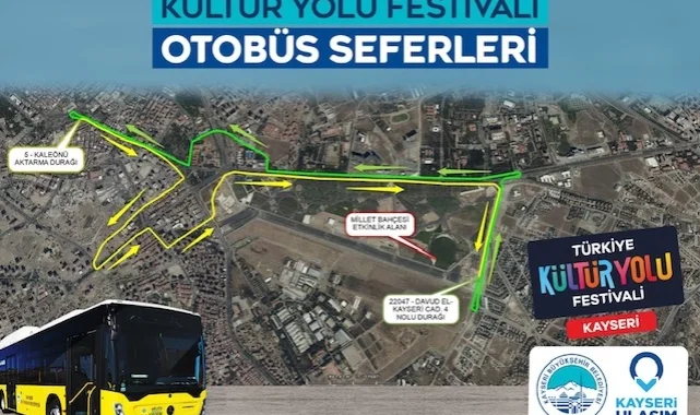 Kayseri'de Kültür Yolu Festivali'ne özel ulaşım hizmeti