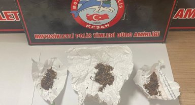 Keşan'da uyuşturucuya 2 gözaltı