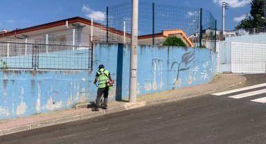 Kocaeli Çayırova'daki okullarda bakım çalışması sürüyor