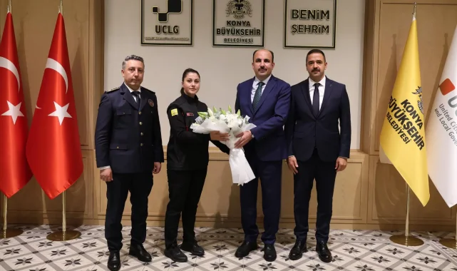Konya İtfaiyesi'nden Başkan Altay'a nezaket