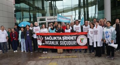 Mudanya'da sağlık örgütleri sağlık çalışanına şiddete karşı toplandı