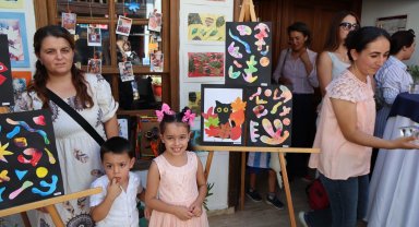 Muğla'da çocukların renkli dünyası sergiye taşındı