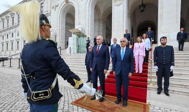 Numan Kurtulmuş Lizbon'da törenle karşılandı