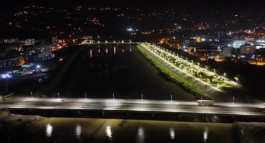 Ordu'da Melet Köprüsü ışıl ışıl oldu