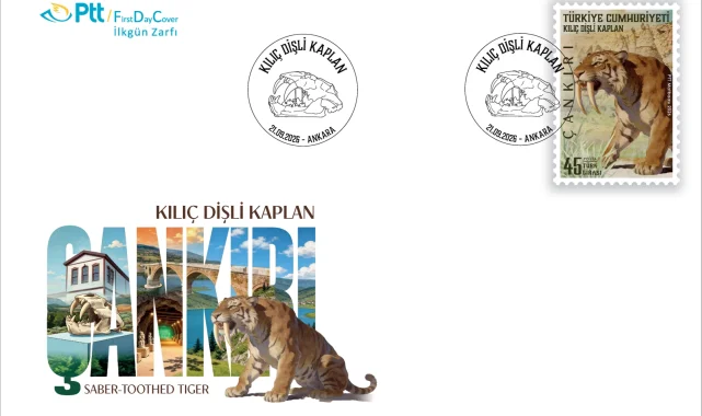 PTT'den "Kılıç Dişli Kaplan" temalı anma pulu
