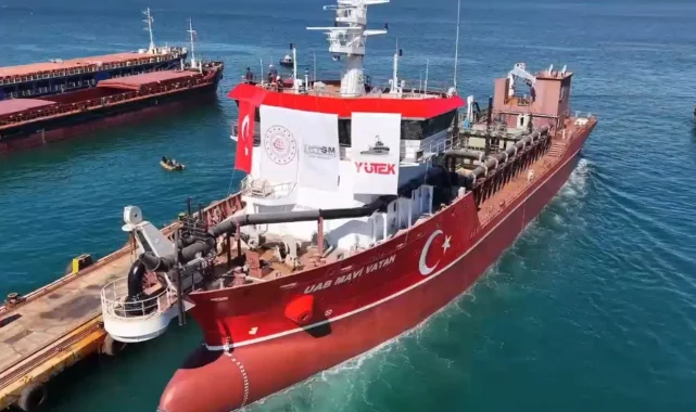 Yerli dizaynla ilk emici özellikli tarama gemisi mavi sularda