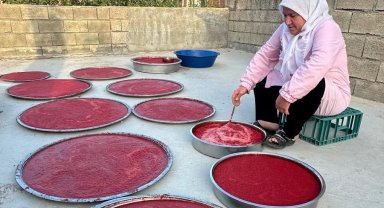 Adıyaman'da kış hazırlıkları hızlandı... Damlarda salça mesaisi başladı
