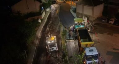 Bursa'da Büyükşehir ekiplerinden ulaşımda gece mesaisi