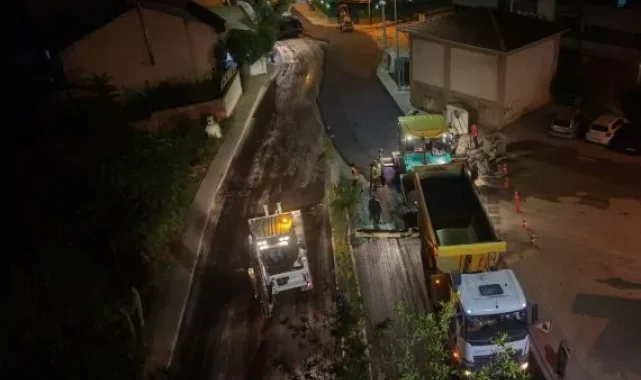 Bursa'da Büyükşehir ekiplerinden ulaşımda gece mesaisi