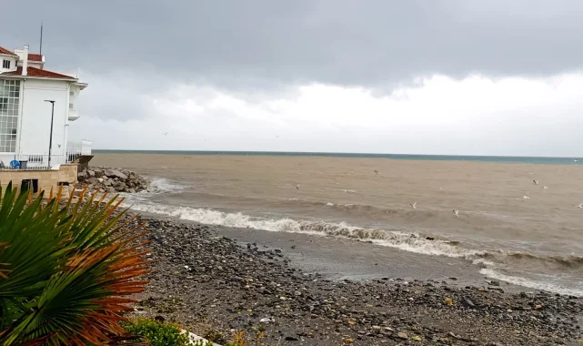 Bursa'da sel suları çamuru denize taşıdı!