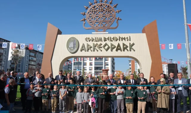 Çorum'un üçüncü tematik parkı 'Arkeopark' açıldı