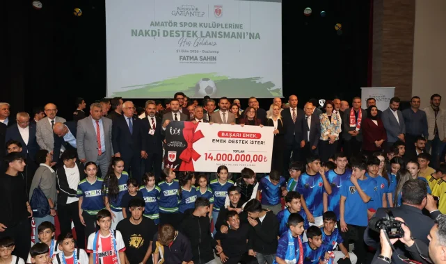 Gaziantep'te 115 amatör spor kulübüne 14 milyon lira destek