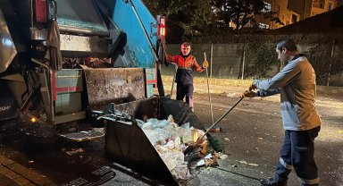 Gebze'de semt pazarları sonrası titiz temizlik