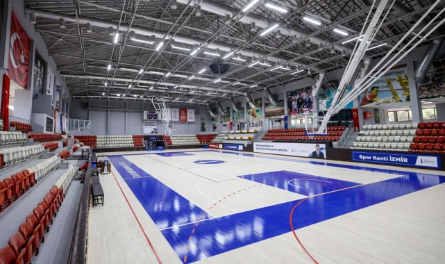 İzmir'de Celal Atik Spor Salonu yenilendi
