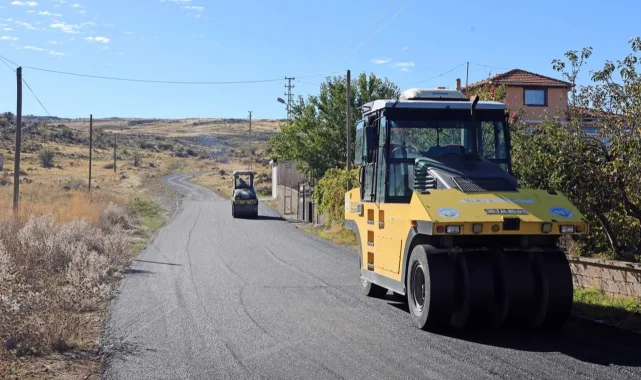 Kayseri Talas kırsalında asfalt atağı