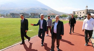 Kayseri Talas yamaç paraşütü iniş alanına tartan pist