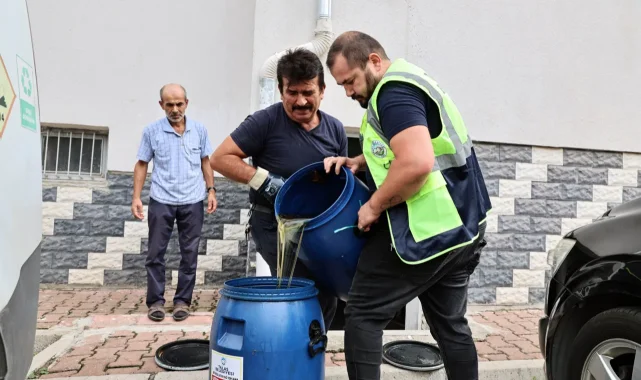 Kayseri Talas'ta atık yağlar toplanıyor