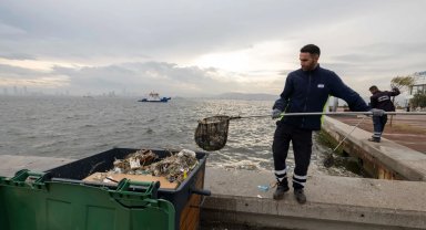 Körfez'de yağmur sonrası yüzey temizliği